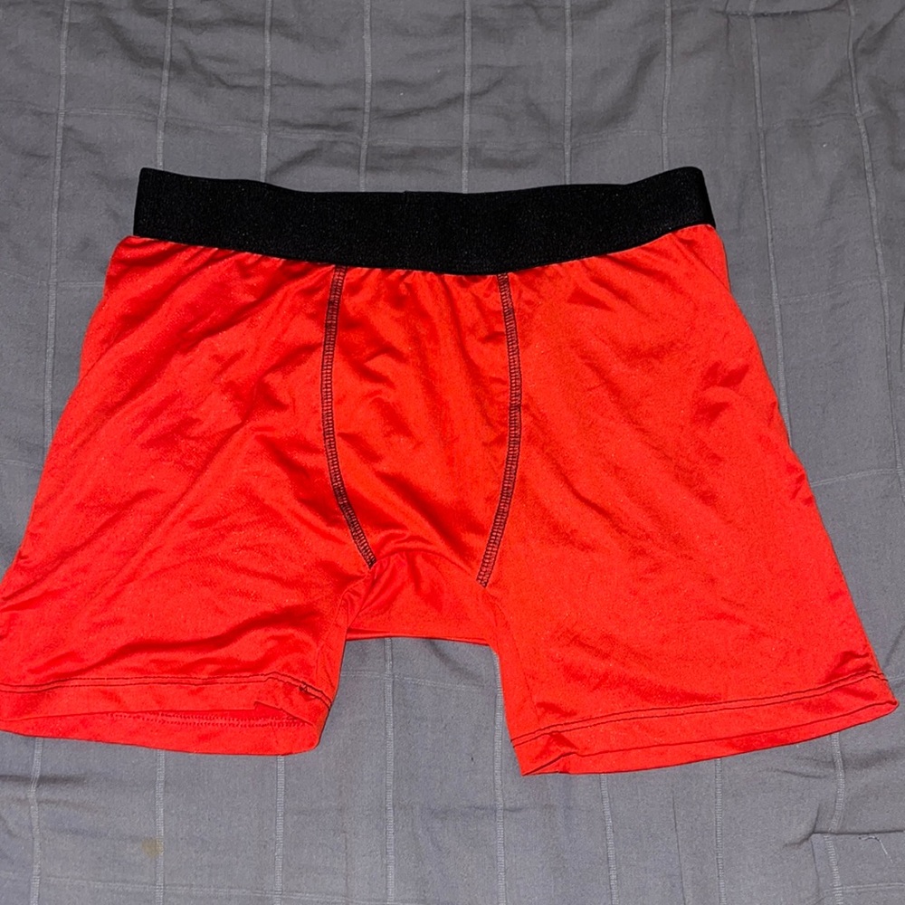 Off brand boxers size medium red